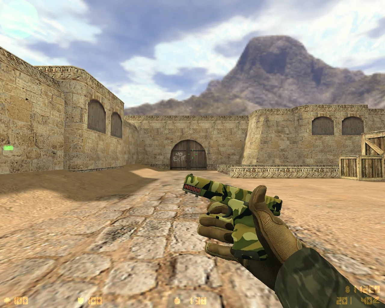 Скриншот  CS 1.6 «Армия» — скины камуфляж, Ninja in Pyjamas перчатки, звуки, меню и оптимизированный config.cfg