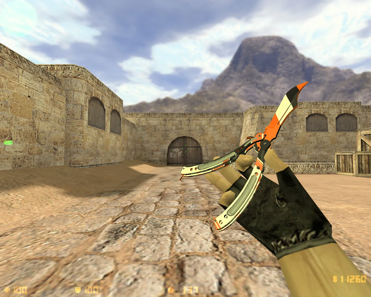 Скриншот CS 1.6 «Азимов» — сборка с скинами Asiimov, ACS модели игроков, темным меню и оптимизированным конфигом