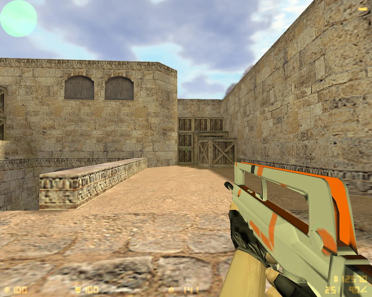 Скриншот  CS 1.6 «Азимов» — сборка с скинами Asiimov, ACS модели игроков, темным меню и оптимизированным конфигом