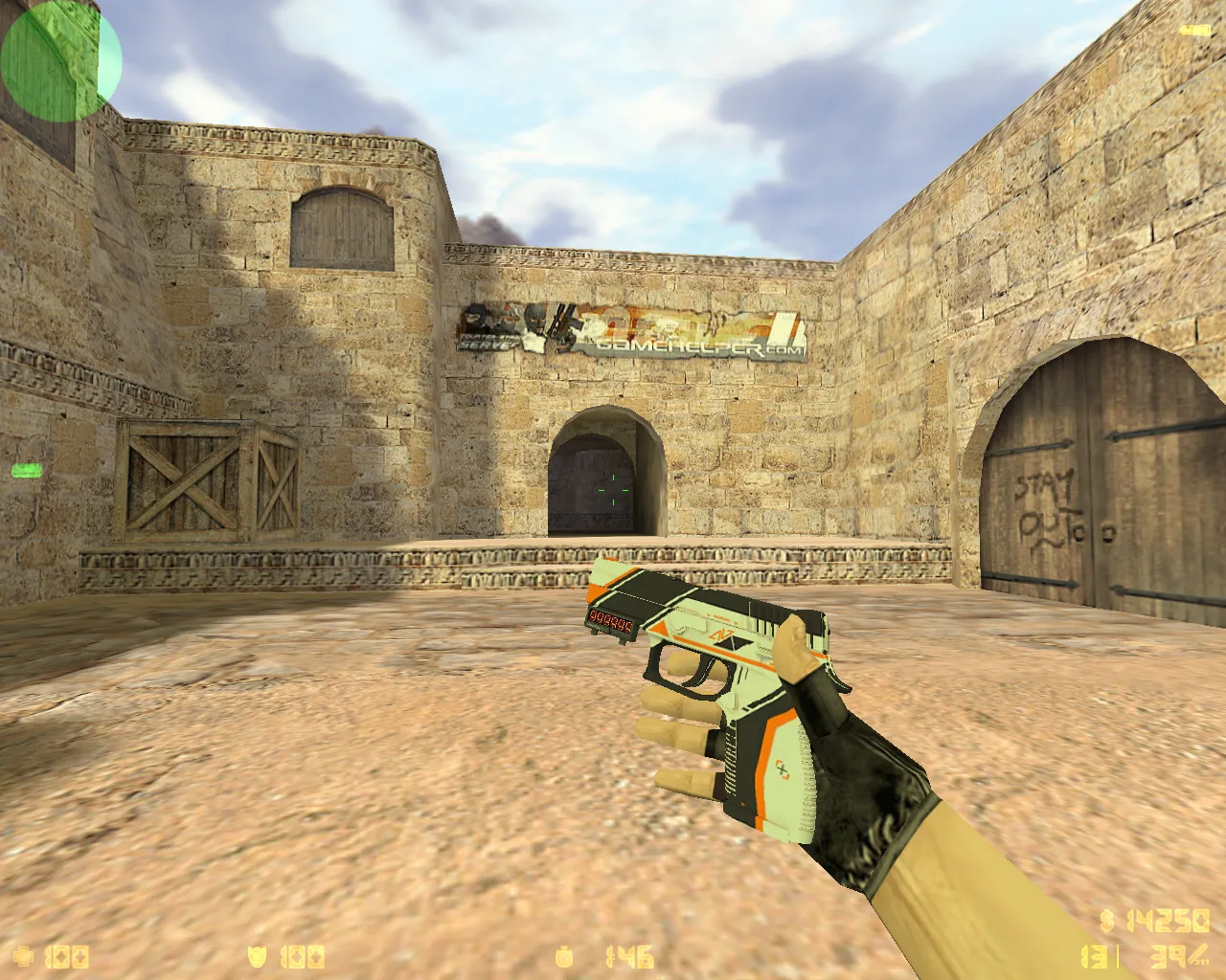 Скриншот  CS 1.6 «Азимов» — сборка с скинами Asiimov, ACS модели игроков, темным меню и оптимизированным конфигом