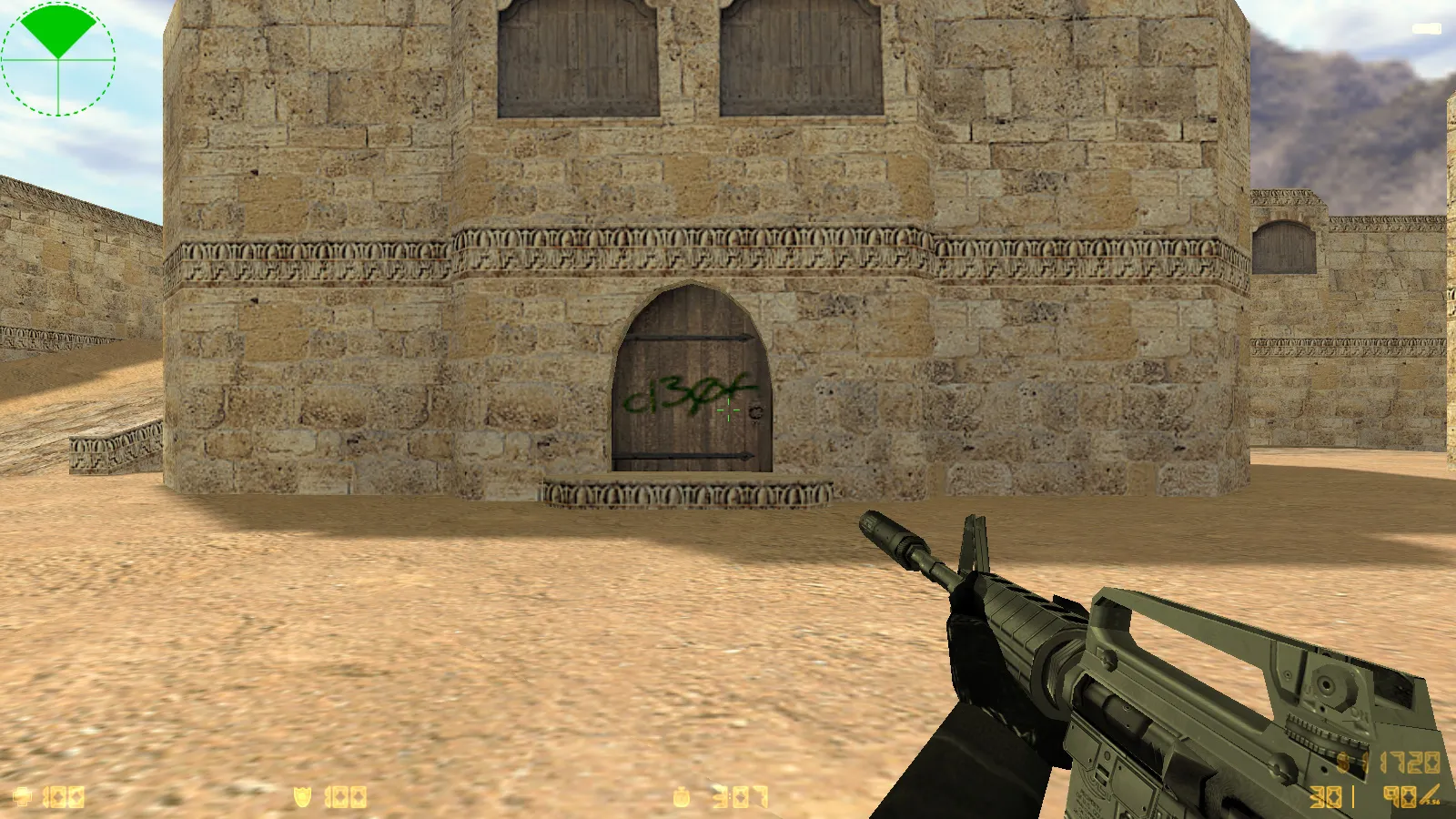 Скриншот CS 1.6 Aurora — сборка со скинами, черно-серой темой, SteelSeries рукавами, патронами в меню и оптимизированным конфигом