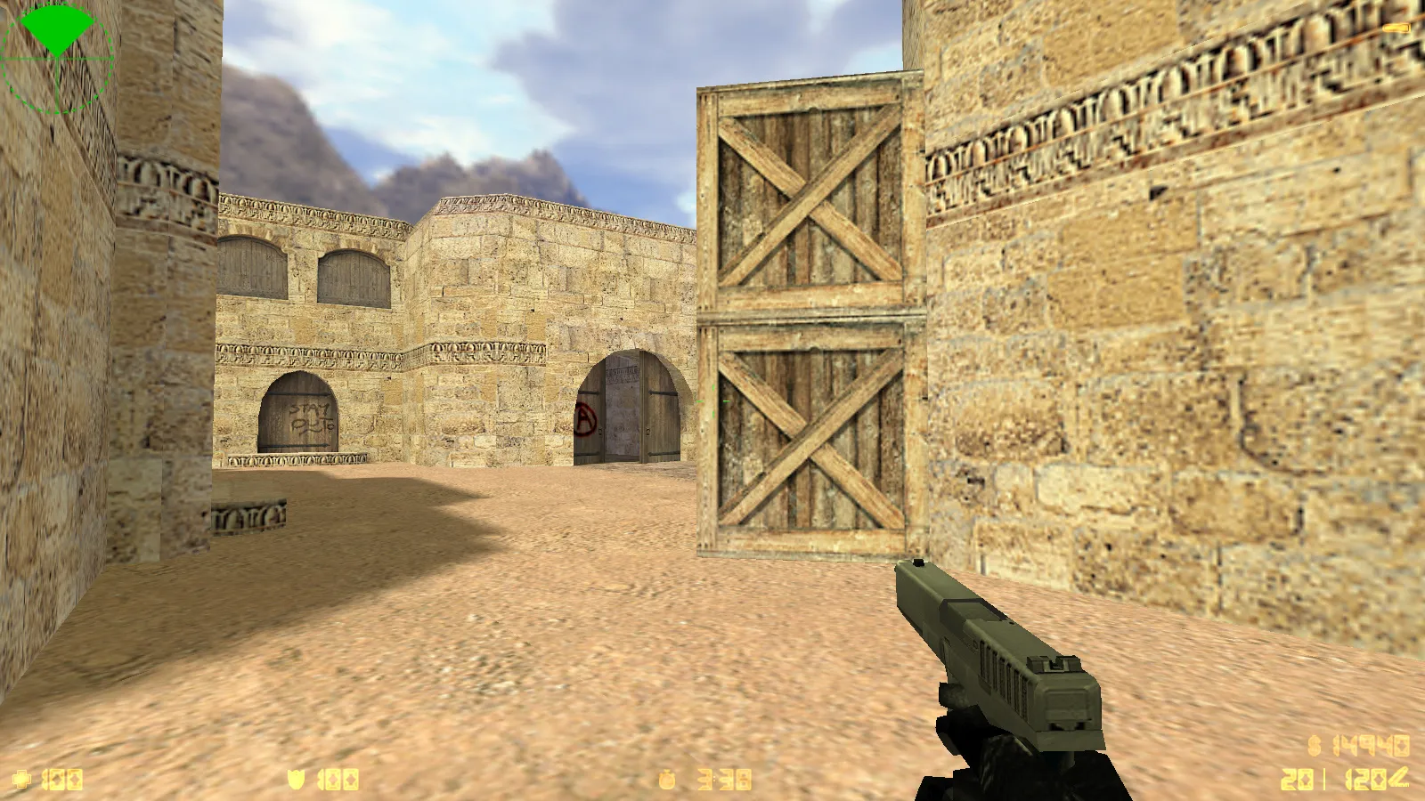 Скриншот  CS 1.6 Aurora — сборка со скинами, черно-серой темой, SteelSeries рукавами, патронами в меню и оптимизированным конфигом