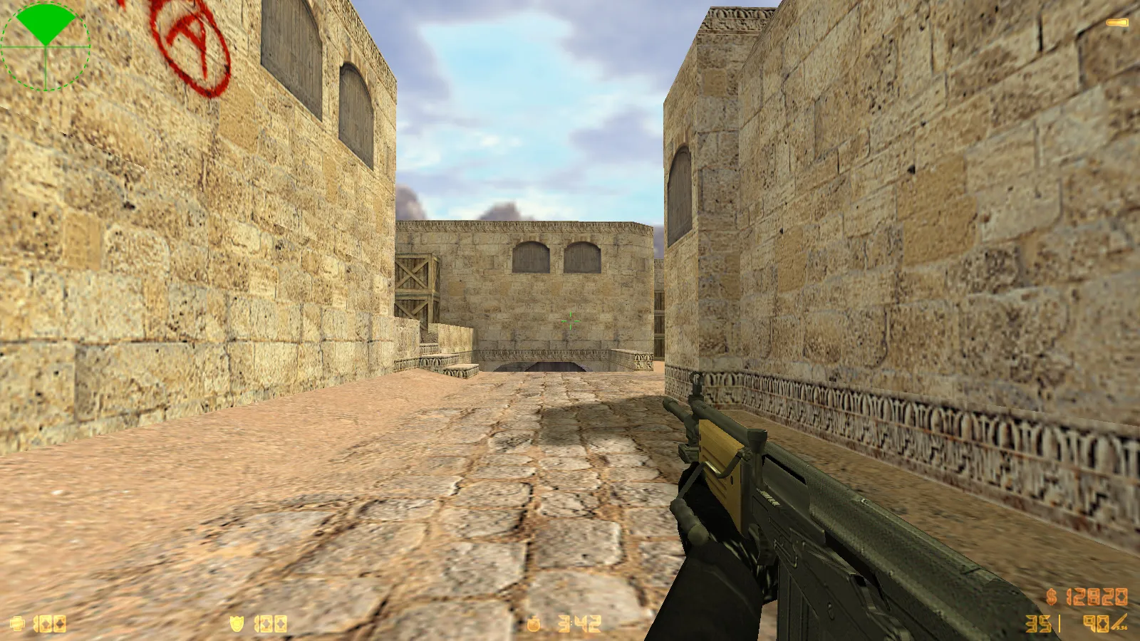 Скриншот  CS 1.6 Aurora — сборка со скинами, черно-серой темой, SteelSeries рукавами, патронами в меню и оптимизированным конфигом