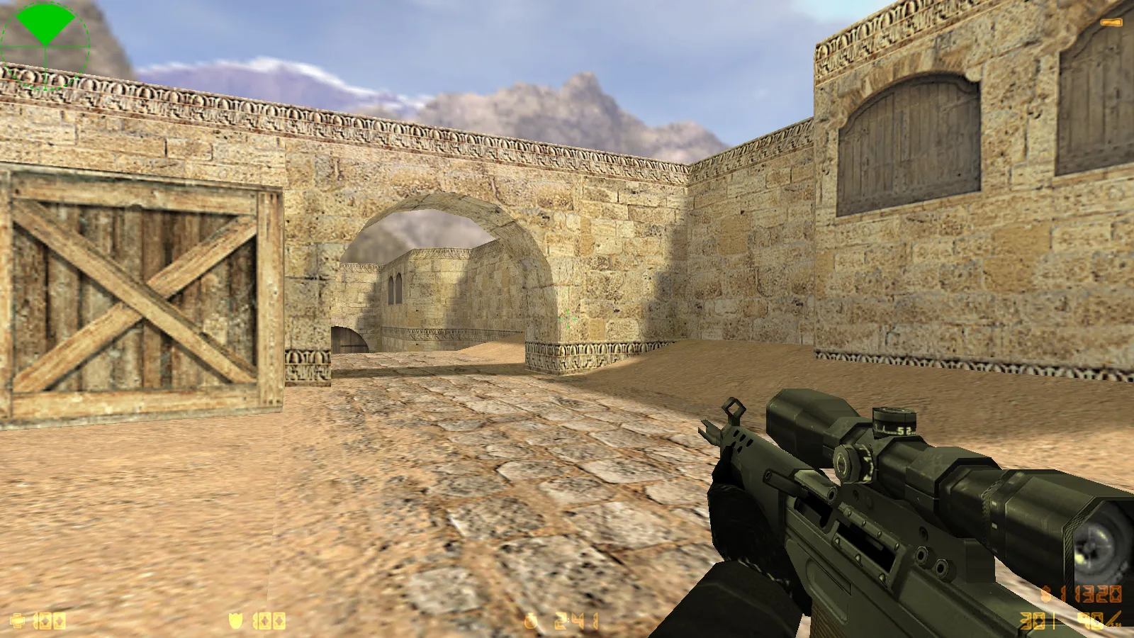 Скриншот  CS 1.6 Aurora — сборка со скинами, черно-серой темой, SteelSeries рукавами, патронами в меню и оптимизированным конфигом