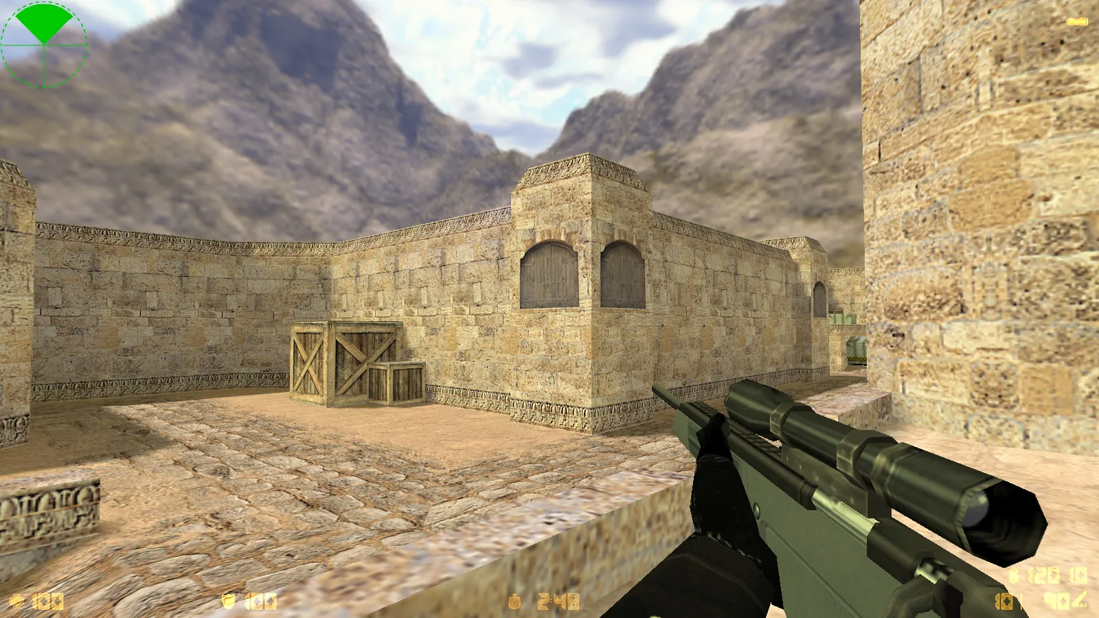 Скриншот  CS 1.6 Aurora — сборка со скинами, черно-серой темой, SteelSeries рукавами, патронами в меню и оптимизированным конфигом