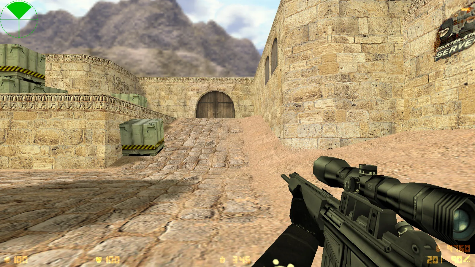 Скриншот  CS 1.6 Aurora — сборка со скинами, черно-серой темой, SteelSeries рукавами, патронами в меню и оптимизированным конфигом