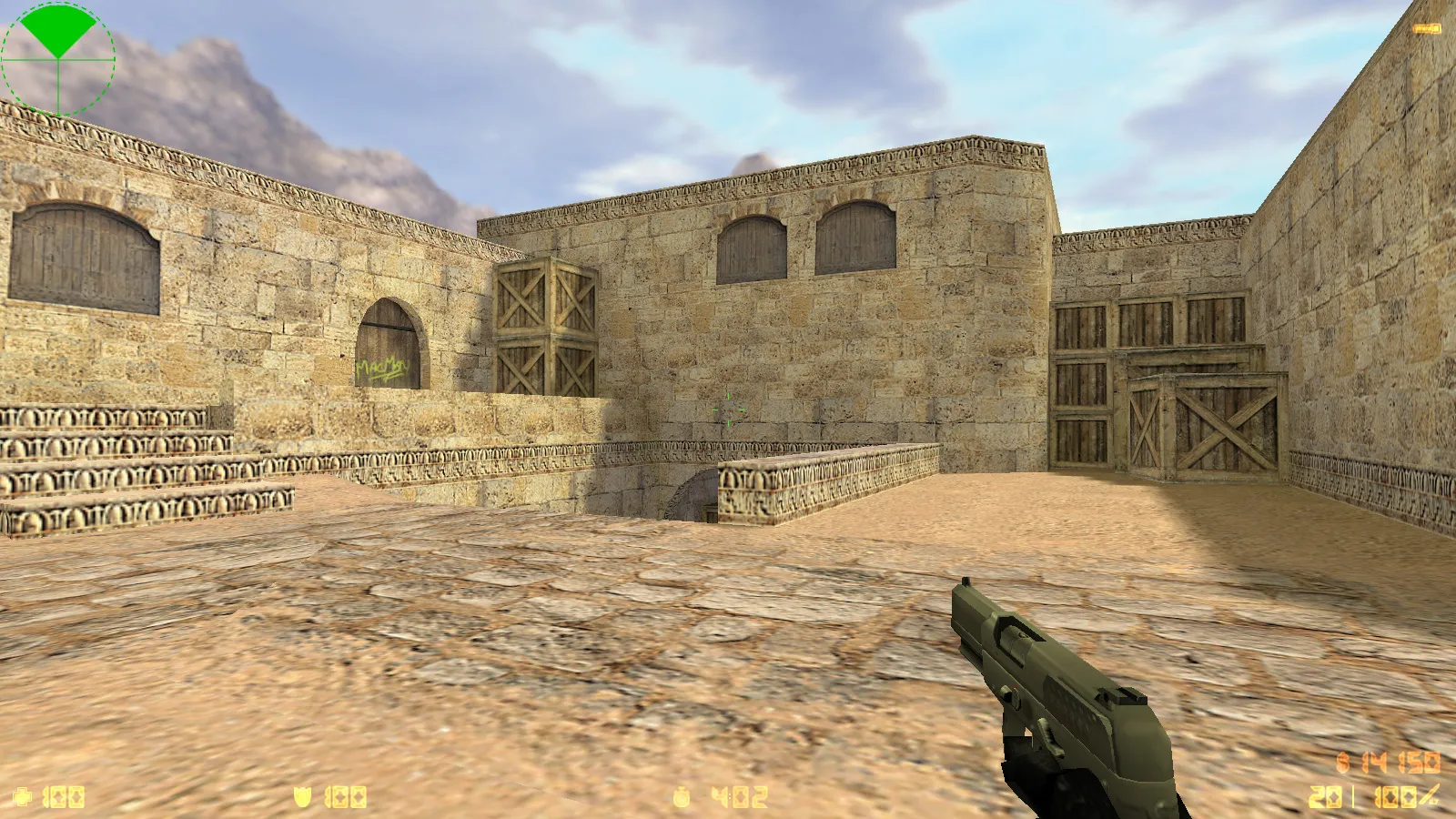 Скриншот  CS 1.6 Aurora — сборка со скинами, черно-серой темой, SteelSeries рукавами, патронами в меню и оптимизированным конфигом