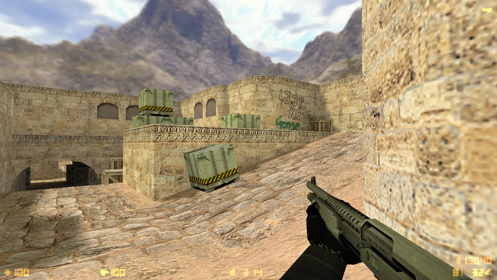 Скриншот  CS 1.6 Aurora — сборка со скинами, черно-серой темой, SteelSeries рукавами, патронами в меню и оптимизированным конфигом