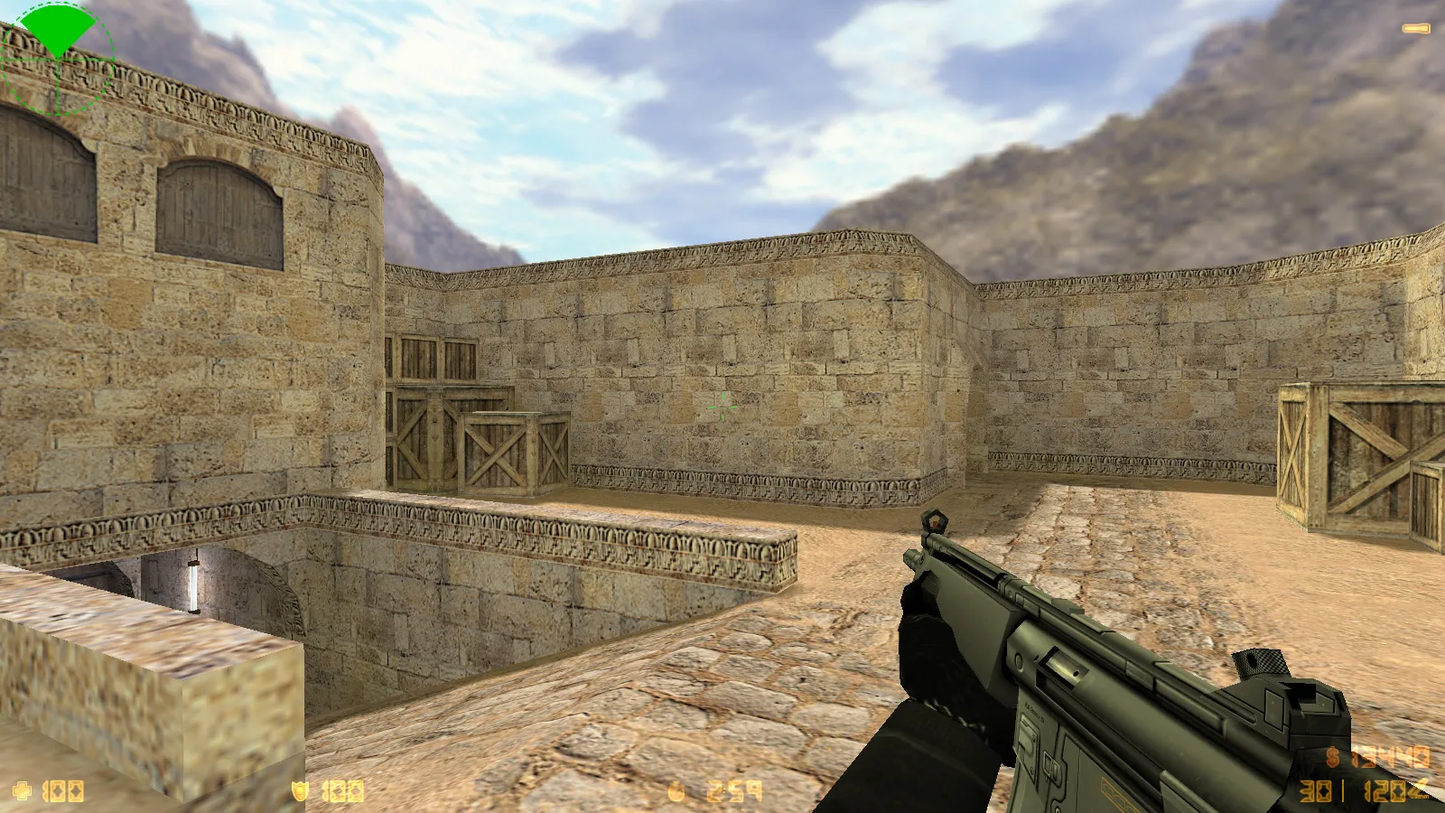 Скриншот  CS 1.6 Aurora — сборка со скинами, черно-серой темой, SteelSeries рукавами, патронами в меню и оптимизированным конфигом