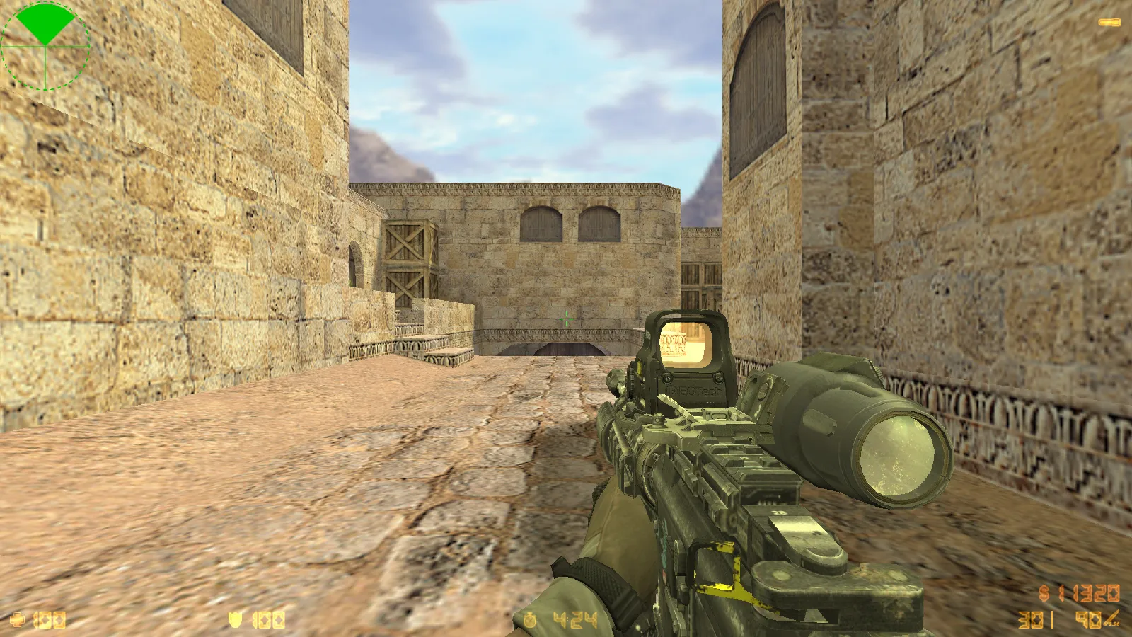 Скриншот  CS 1.6 Battery: сборка с 8 апгрейдами, v_/p_/w_ оружием, звуками, графикой меню и чистым конфигом