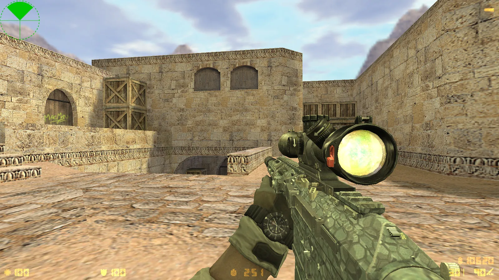 Скриншот  CS 1.6 Battery: сборка с 8 апгрейдами, v_/p_/w_ оружием, звуками, графикой меню и чистым конфигом