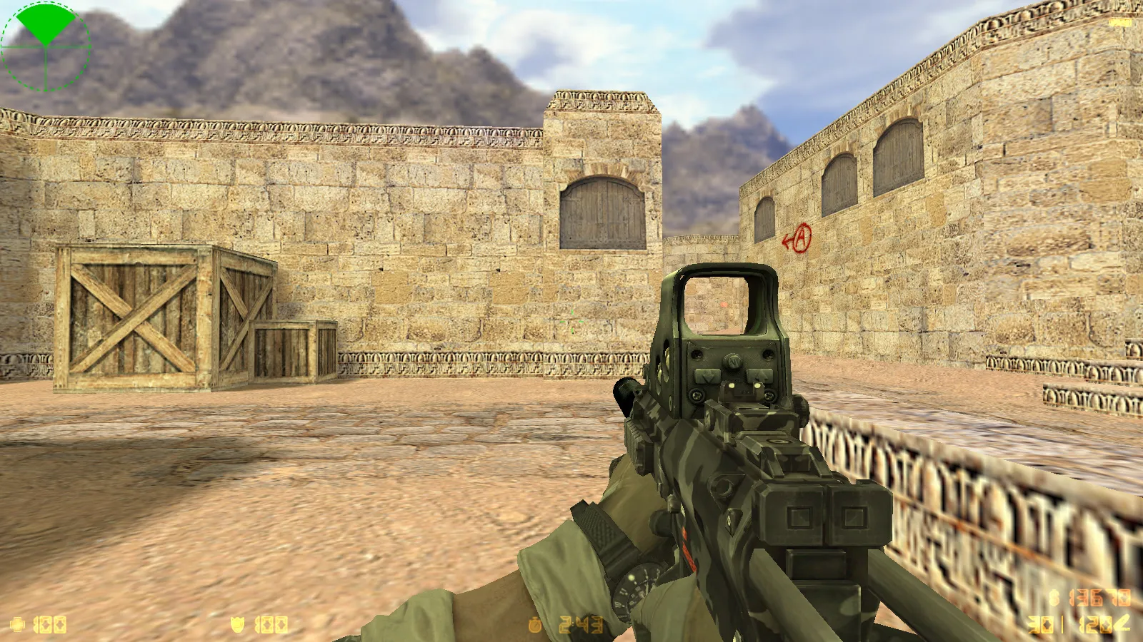 Скриншот  CS 1.6 Battery: сборка с 8 апгрейдами, v_/p_/w_ оружием, звуками, графикой меню и чистым конфигом