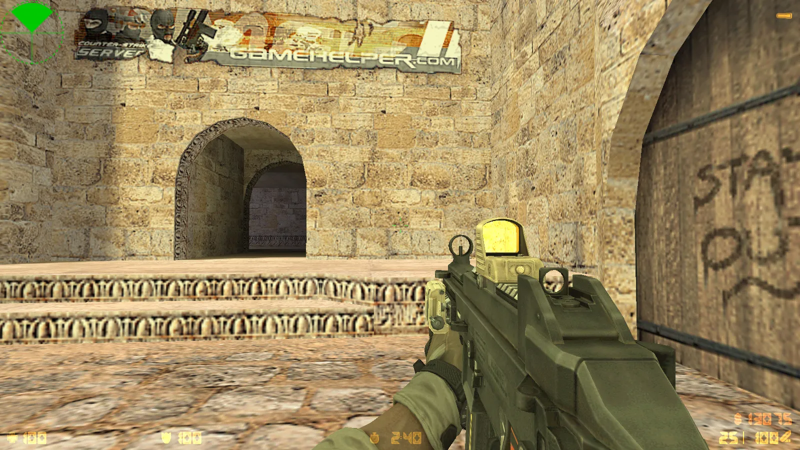 Скриншот  CS 1.6 Battery: сборка с 8 апгрейдами, v_/p_/w_ оружием, звуками, графикой меню и чистым конфигом