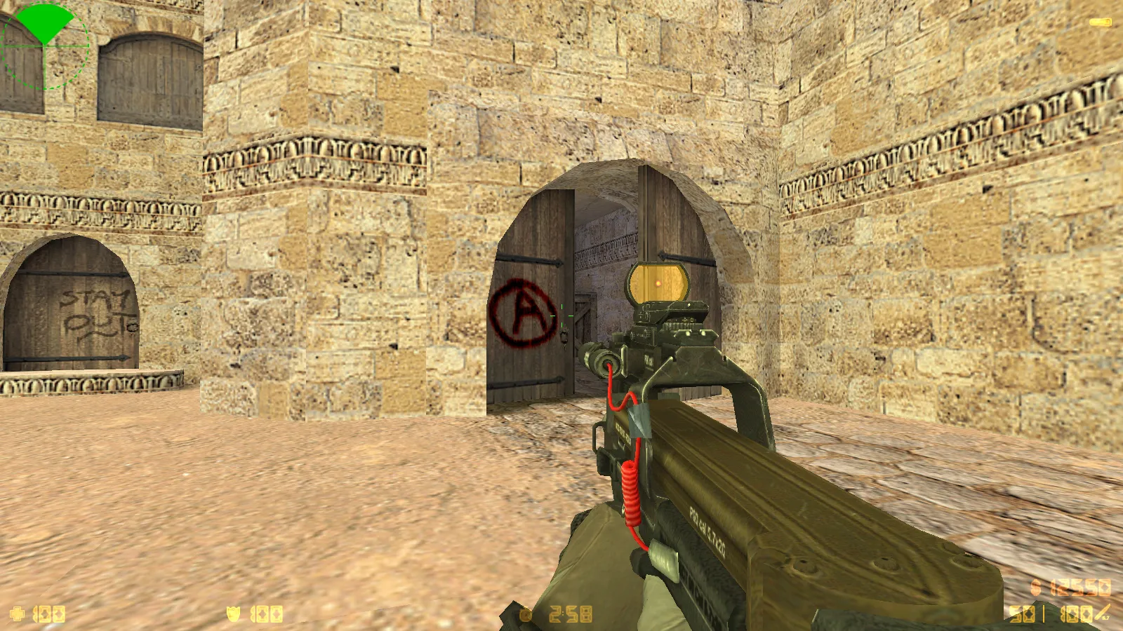 Скриншот  CS 1.6 Battery: сборка с 8 апгрейдами, v_/p_/w_ оружием, звуками, графикой меню и чистым конфигом