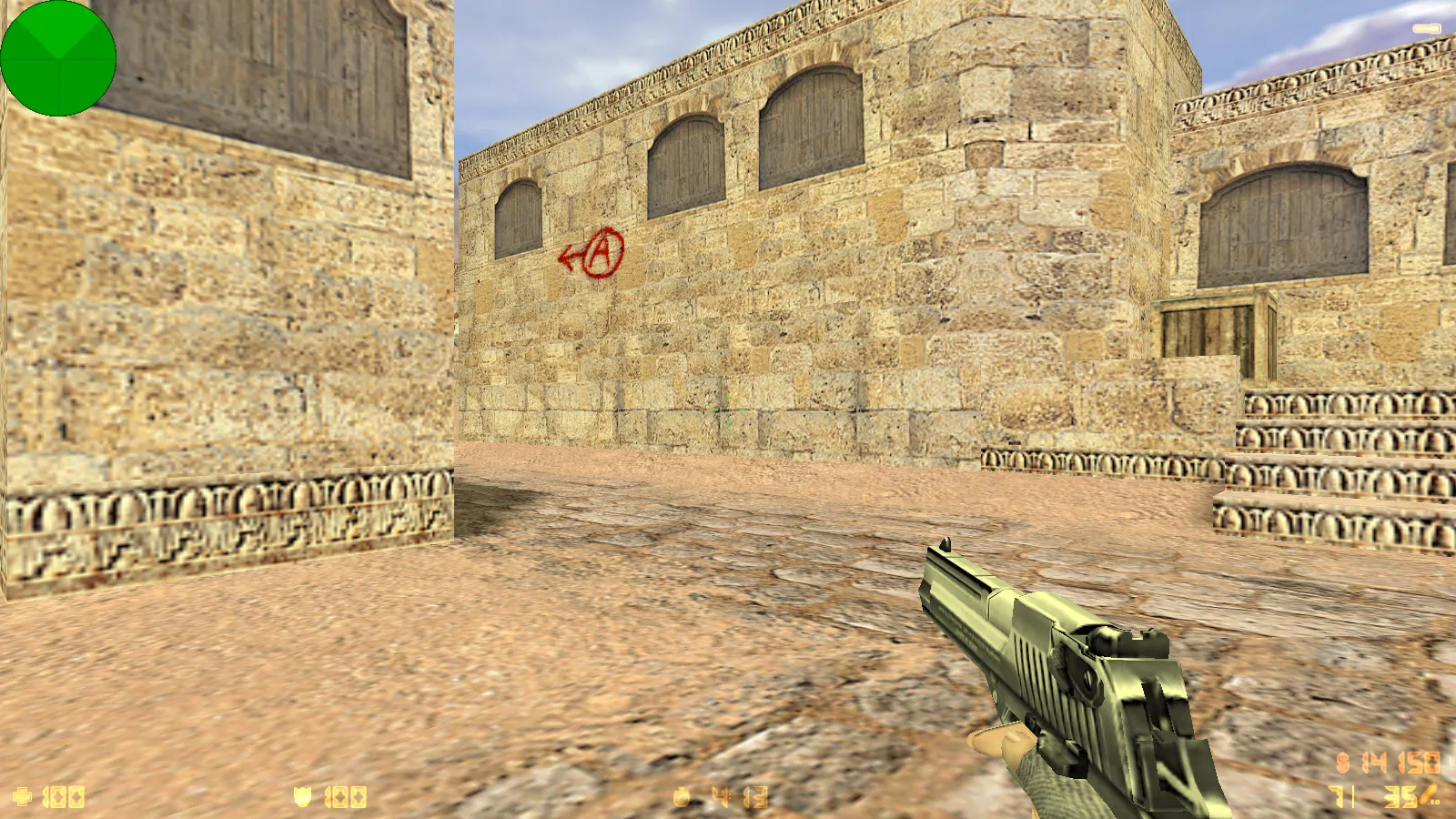 Скриншот  CS 1.6 Beauty-Strike: графика, скины, женские руки, меню в темно-синих тонах и оптимизированный конфиг