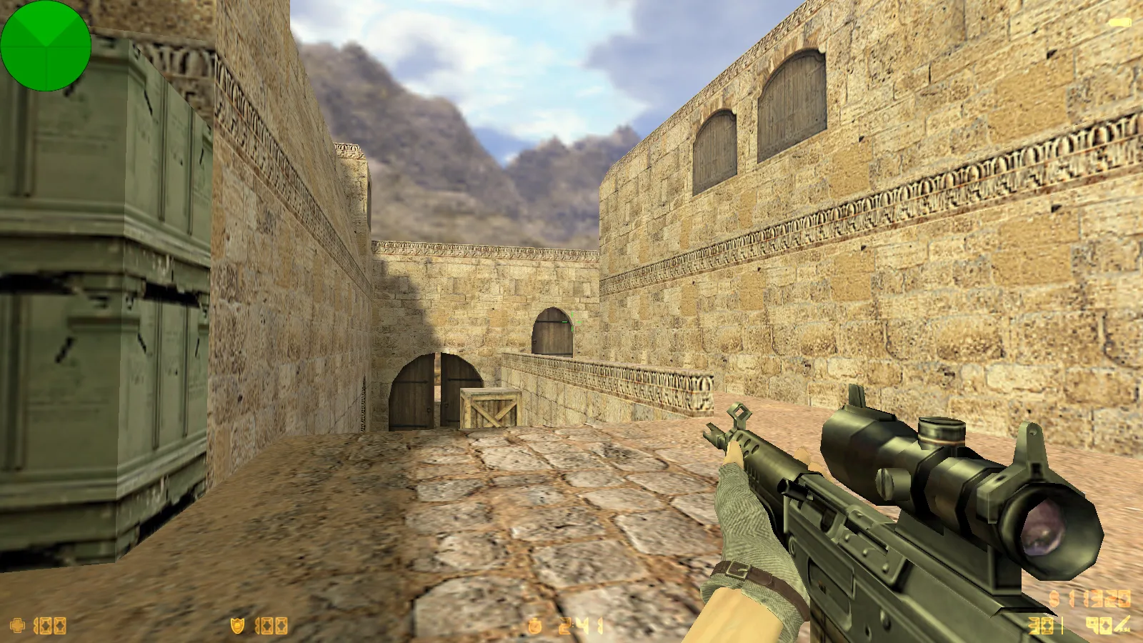 Скриншот  CS 1.6 Beauty-Strike: графика, скины, женские руки, меню в темно-синих тонах и оптимизированный конфиг