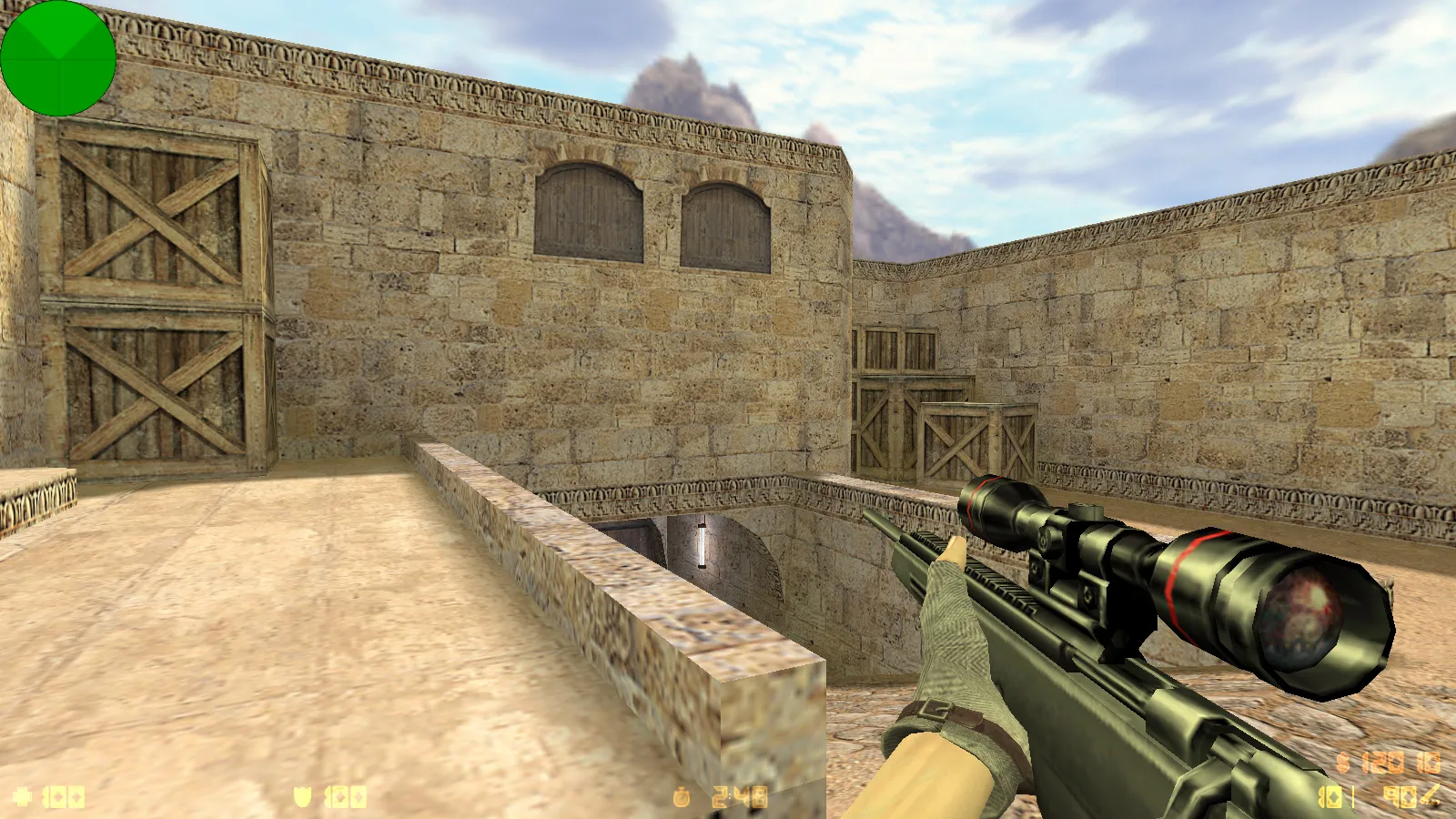 Скриншот  CS 1.6 Beauty-Strike: графика, скины, женские руки, меню в темно-синих тонах и оптимизированный конфиг