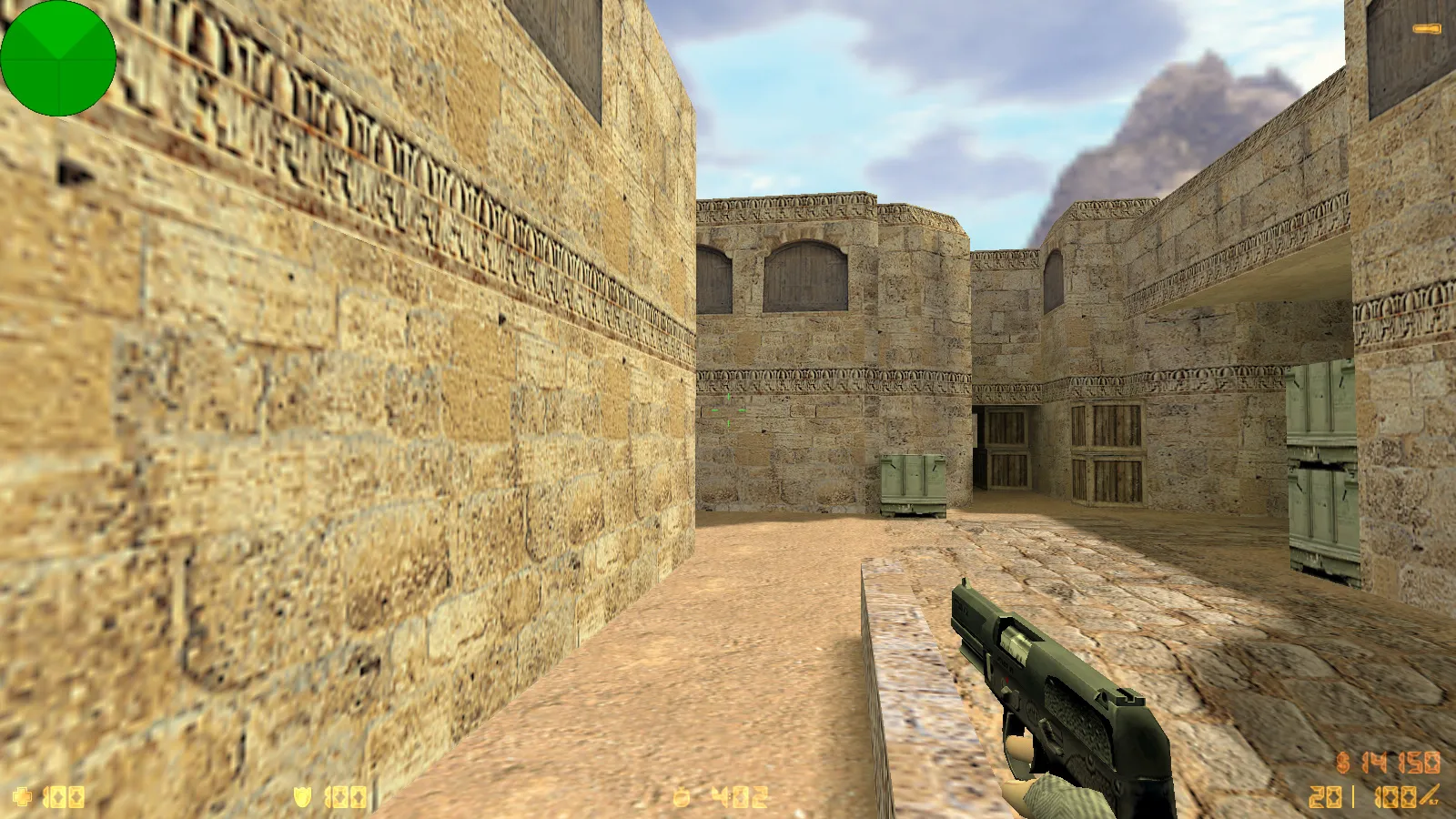 Скриншот  CS 1.6 Beauty-Strike: графика, скины, женские руки, меню в темно-синих тонах и оптимизированный конфиг