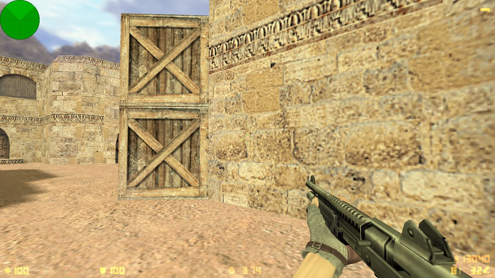 Скриншот  CS 1.6 Beauty-Strike: графика, скины, женские руки, меню в темно-синих тонах и оптимизированный конфиг