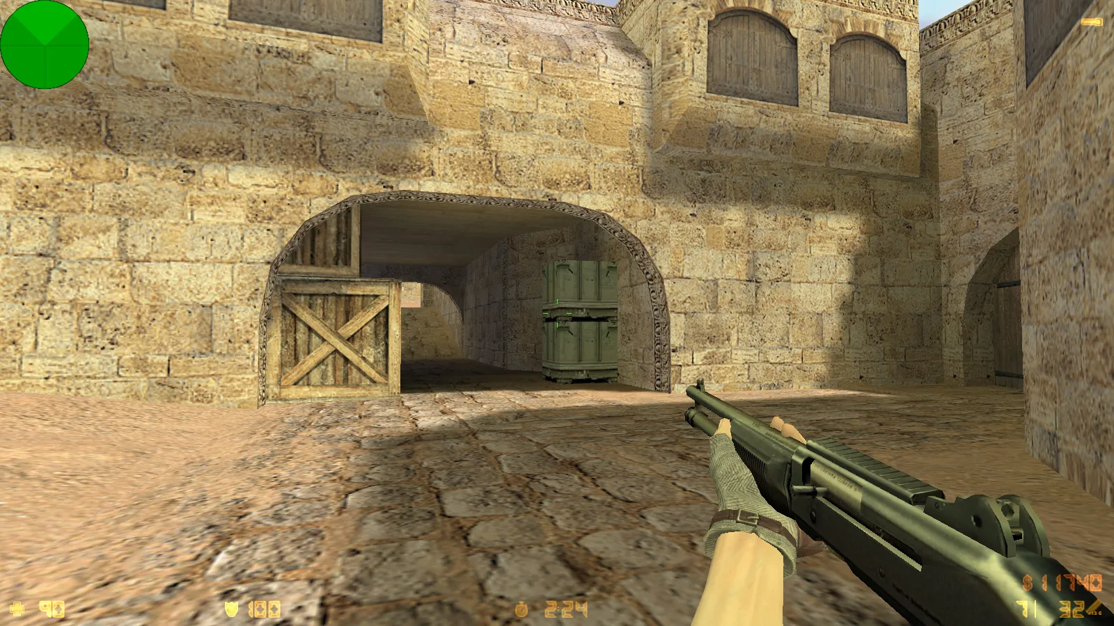 Скриншот  CS 1.6 Beauty-Strike: графика, скины, женские руки, меню в темно-синих тонах и оптимизированный конфиг