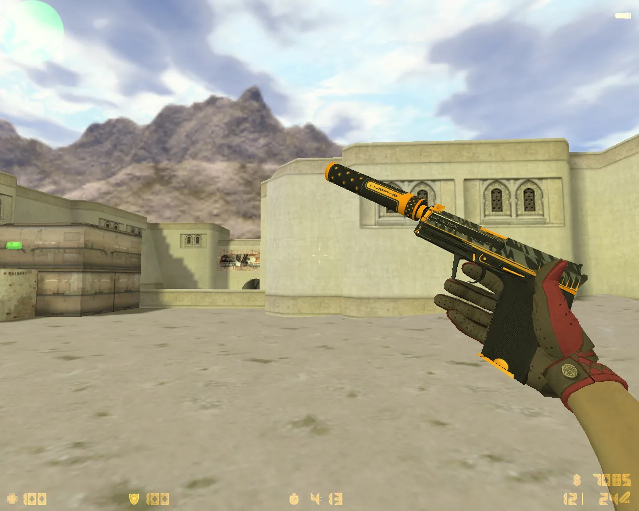 Скриншот  CS 1.6 Black Meat: 27 скинов, темное меню, графика и звуки, оптимизированный config.cfg для FPS