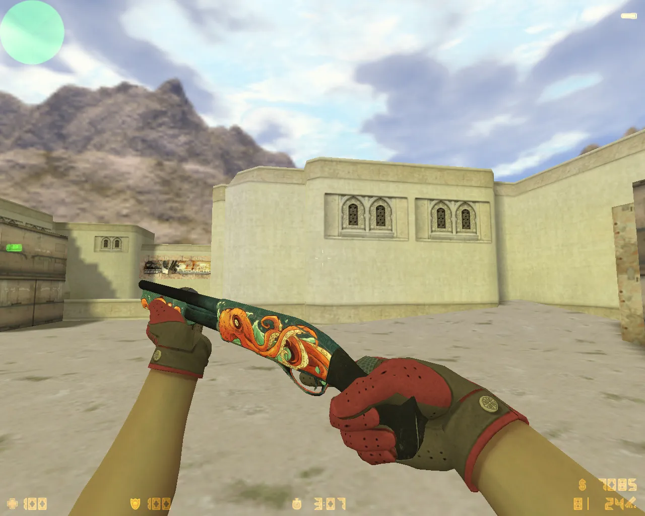 Скриншот  CS 1.6 Black Meat: 27 скинов, темное меню, графика и звуки, оптимизированный config.cfg для FPS