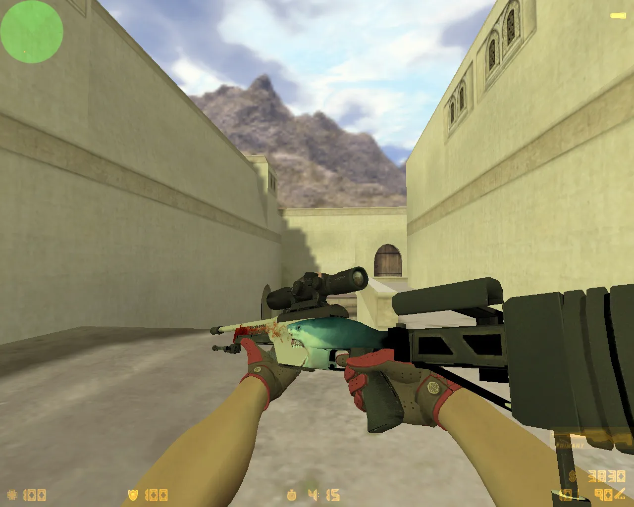 Скриншот  CS 1.6 Black Meat: 27 скинов, темное меню, графика и звуки, оптимизированный config.cfg для FPS