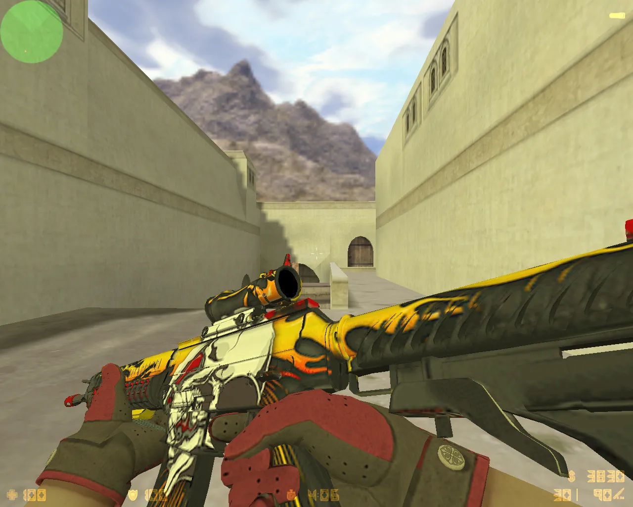 Скриншот  CS 1.6 Black Meat: 27 скинов, темное меню, графика и звуки, оптимизированный config.cfg для FPS