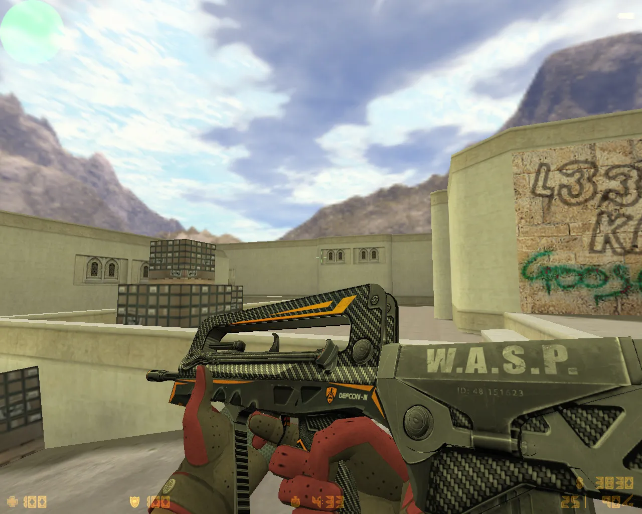 Скриншот  CS 1.6 Black Meat: 27 скинов, темное меню, графика и звуки, оптимизированный config.cfg для FPS