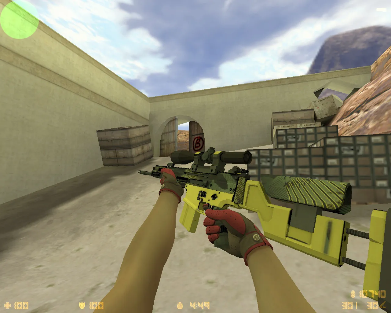 Скриншот  CS 1.6 Black Meat: 27 скинов, темное меню, графика и звуки, оптимизированный config.cfg для FPS