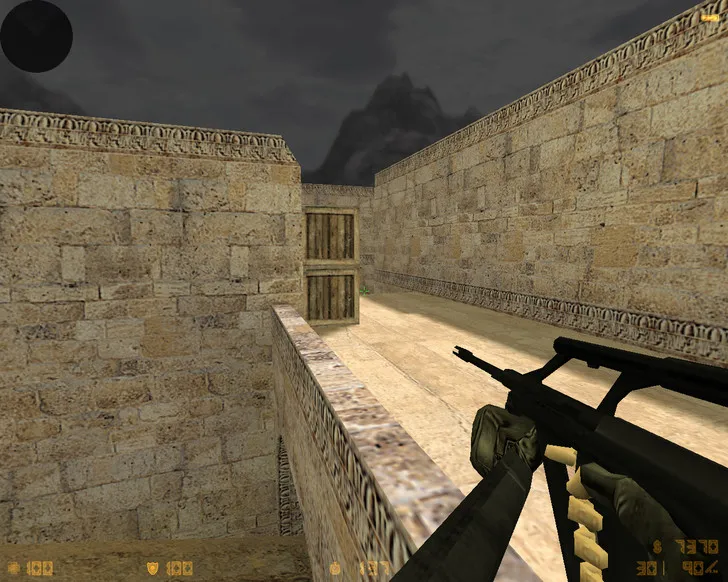 Скриншот  CS 1.6 «Черная версия»: черные скины оружия, темное меню, ночное небо, конфиг и стабильный запуск