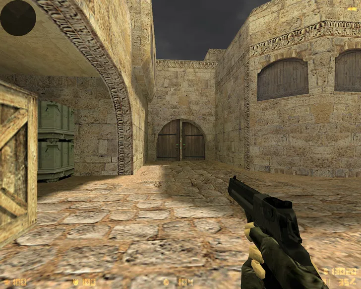 Скриншот  CS 1.6 «Черная версия»: черные скины оружия, темное меню, ночное небо, конфиг и стабильный запуск