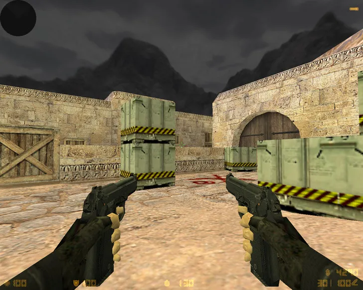 Скриншот  CS 1.6 «Черная версия»: черные скины оружия, темное меню, ночное небо, конфиг и стабильный запуск