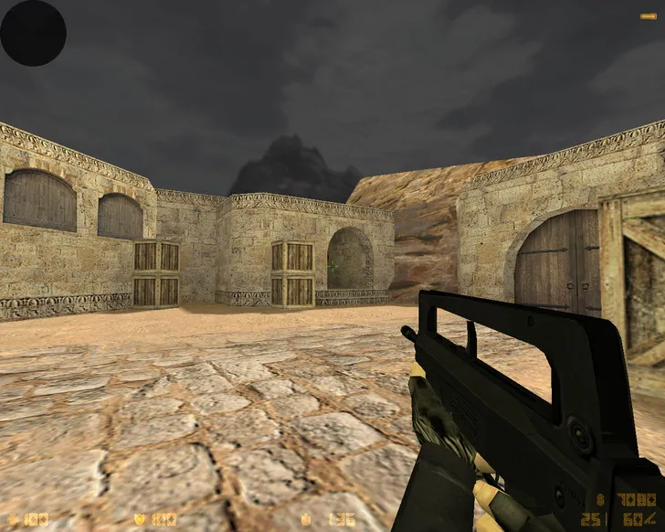 Скриншот  CS 1.6 «Черная версия»: черные скины оружия, темное меню, ночное небо, конфиг и стабильный запуск