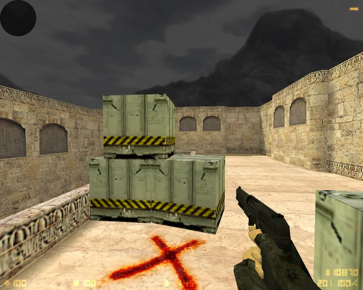 Скриншот  CS 1.6 «Черная версия»: черные скины оружия, темное меню, ночное небо, конфиг и стабильный запуск