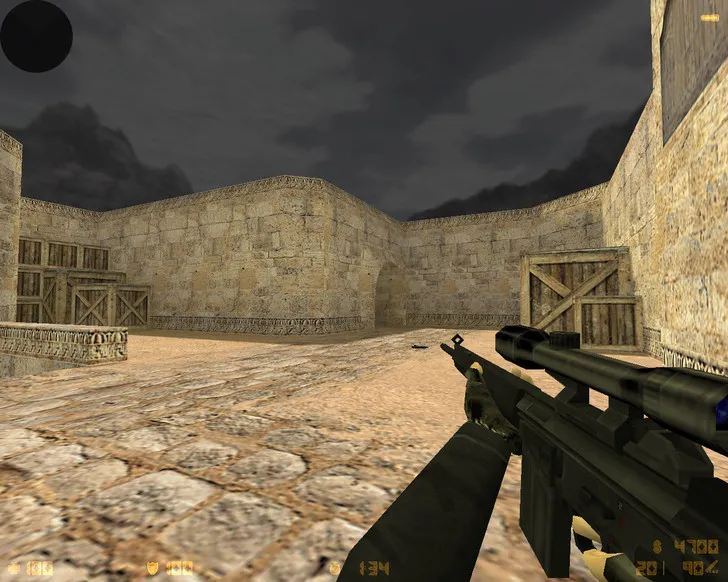 Скриншот  CS 1.6 «Черная версия»: черные скины оружия, темное меню, ночное небо, конфиг и стабильный запуск