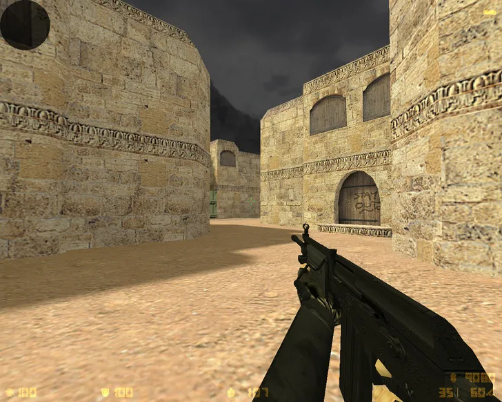 Скриншот  CS 1.6 «Черная версия»: черные скины оружия, темное меню, ночное небо, конфиг и стабильный запуск