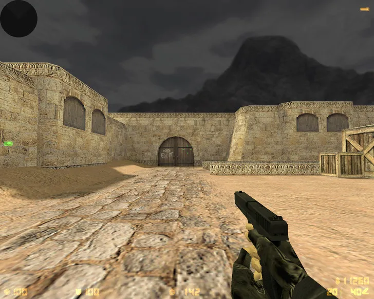 Скриншот  CS 1.6 «Черная версия»: черные скины оружия, темное меню, ночное небо, конфиг и стабильный запуск