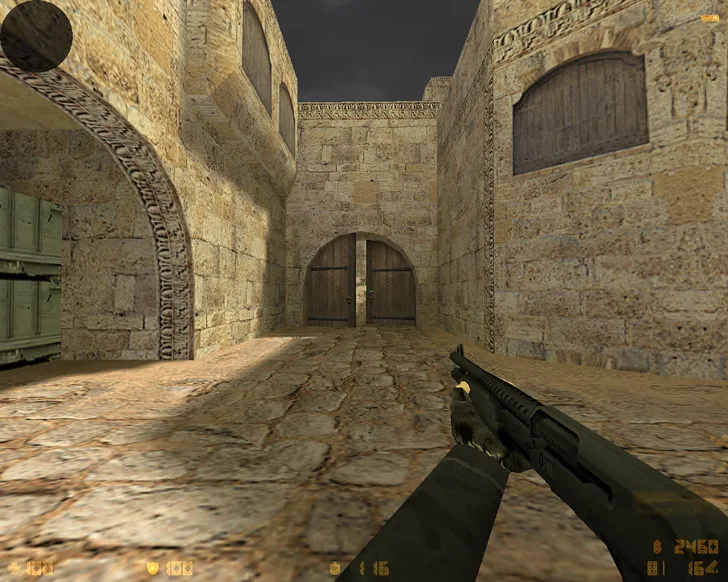 Скриншот  CS 1.6 «Черная версия»: черные скины оружия, темное меню, ночное небо, конфиг и стабильный запуск