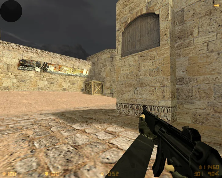 Скриншот  CS 1.6 «Черная версия»: черные скины оружия, темное меню, ночное небо, конфиг и стабильный запуск