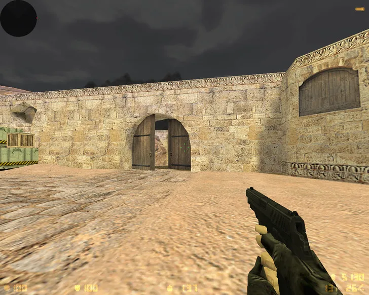 Скриншот  CS 1.6 «Черная версия»: черные скины оружия, темное меню, ночное небо, конфиг и стабильный запуск