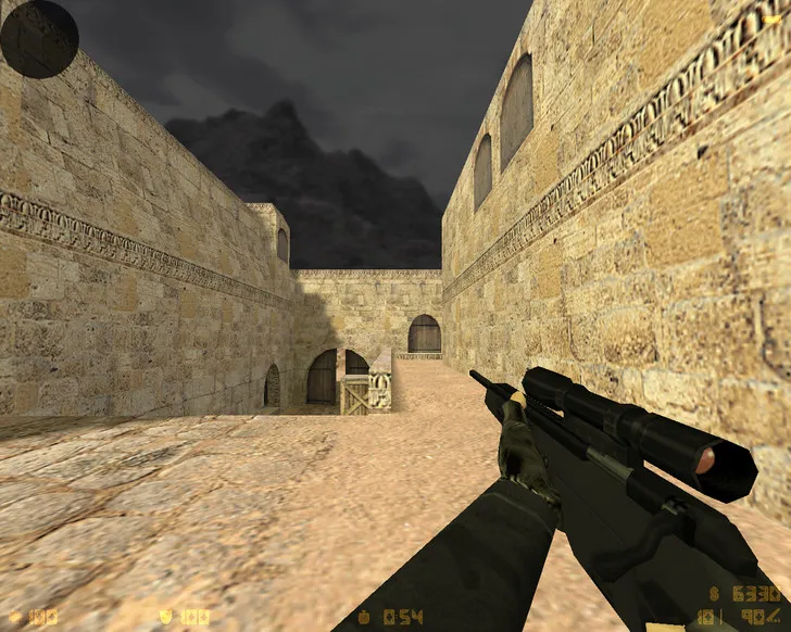 Скриншот  CS 1.6 «Черная версия»: черные скины оружия, темное меню, ночное небо, конфиг и стабильный запуск