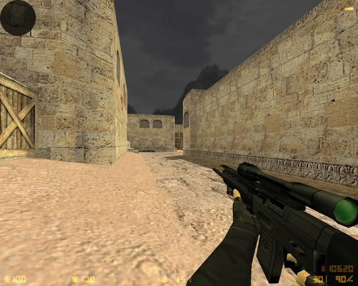 Скриншот  CS 1.6 «Черная версия»: черные скины оружия, темное меню, ночное небо, конфиг и стабильный запуск