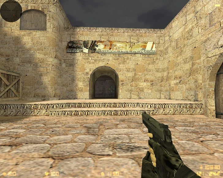 Скриншот  CS 1.6 «Черная версия»: черные скины оружия, темное меню, ночное небо, конфиг и стабильный запуск