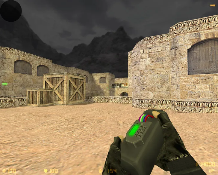 Скриншот  CS 1.6 «Черная версия»: черные скины оружия, темное меню, ночное небо, конфиг и стабильный запуск