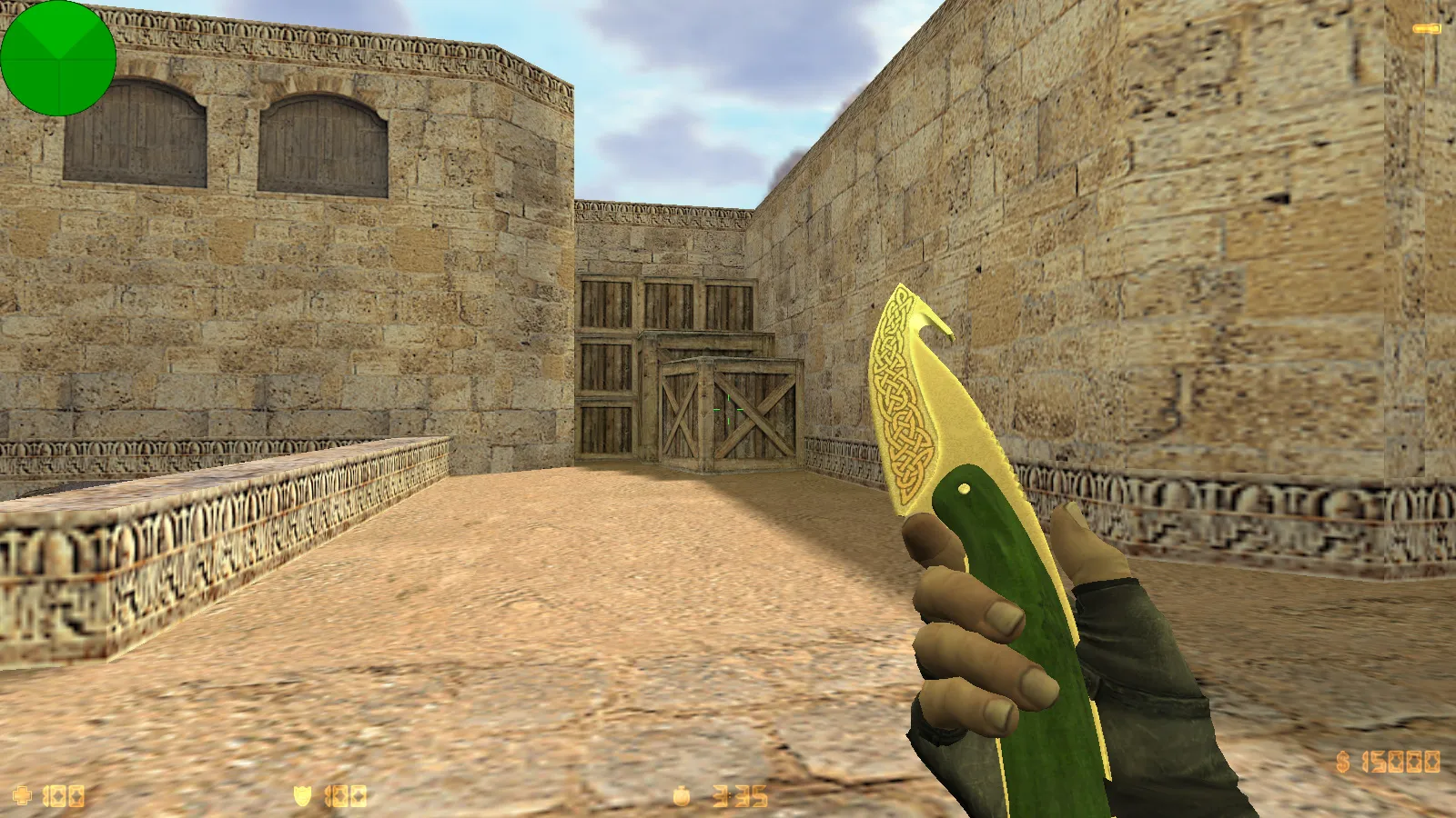 Скриншот CS 1.6 от Blaze: сборка с CS2-скинами, красно-синими моделями, тёмным меню и оптимизированным конфигом