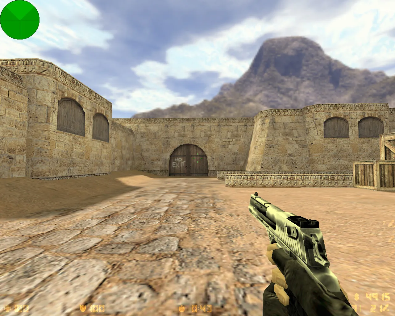 Скриншот  CS 1.6 Bloody — сборка с черными рукавами Bloody, красно-синими моделями и скинами оружия