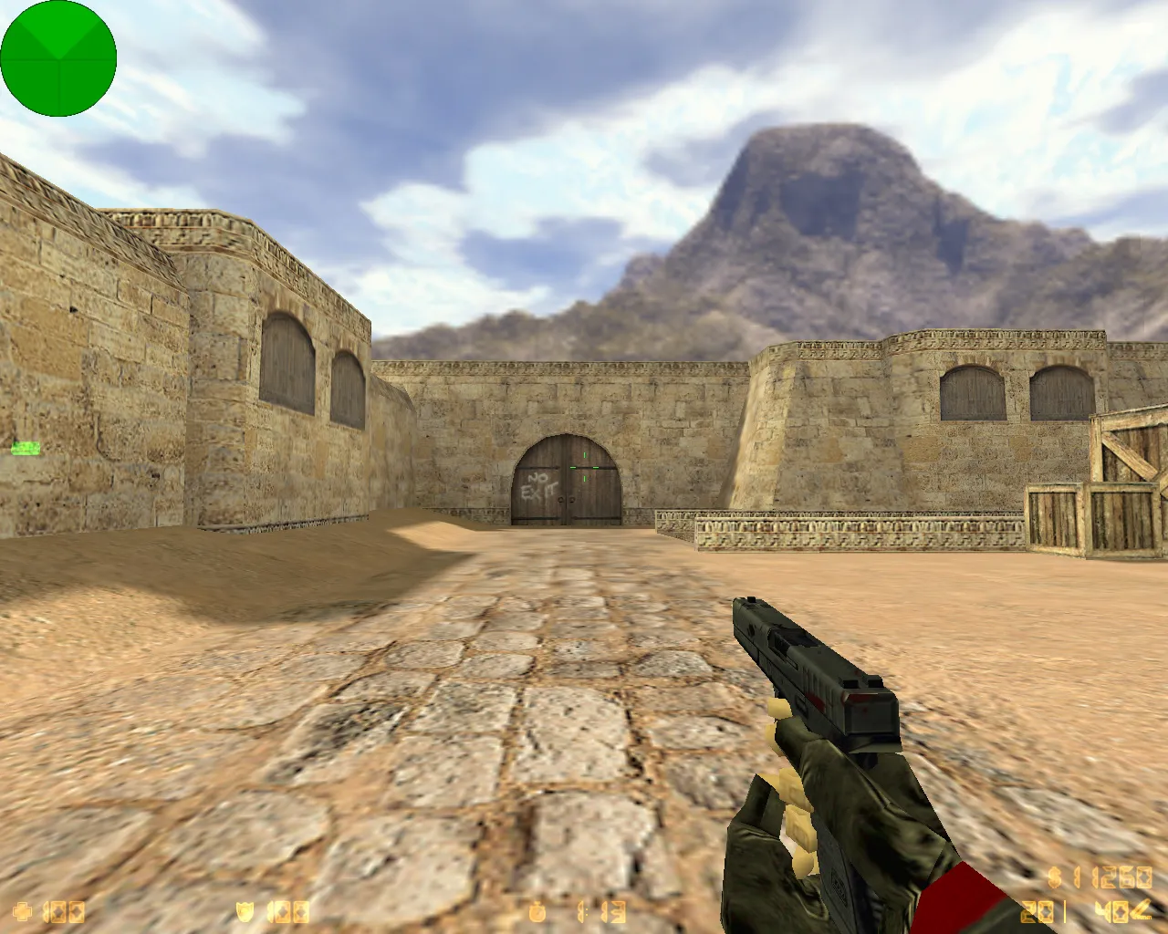 Скриншот  CS 1.6 Bloody — сборка с черными рукавами Bloody, красно-синими моделями и скинами оружия