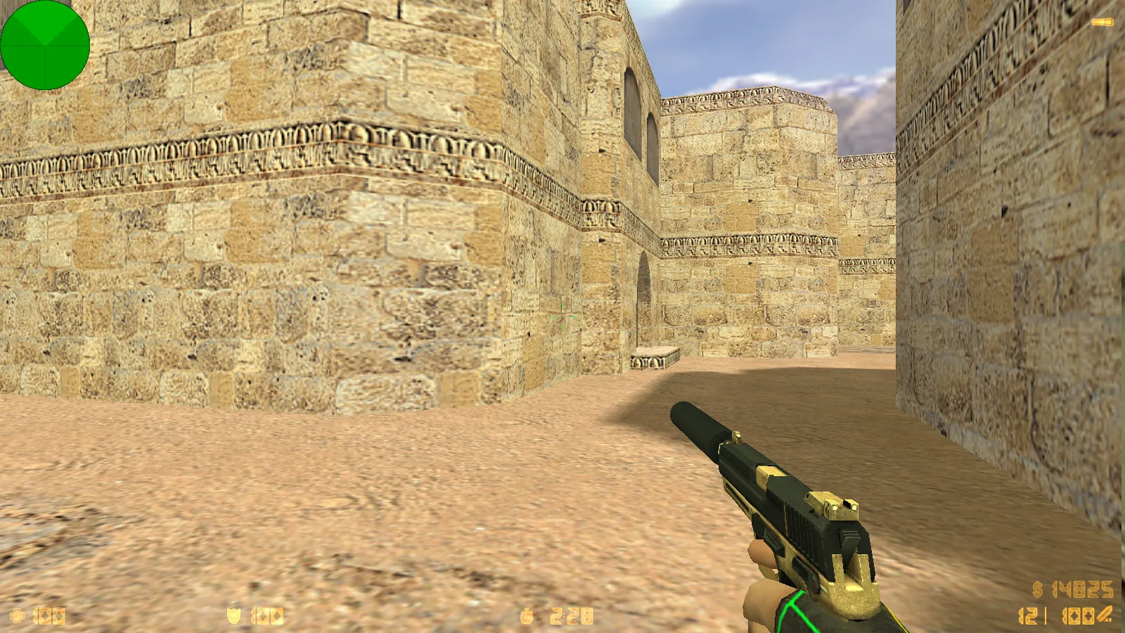 Скриншот  CS 1.6 Bravo — сборка с 29 золотыми моделями оружия, графикой и оптимизированным конфигом, звуками и меню