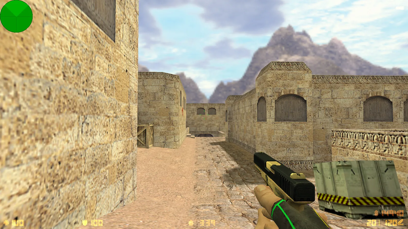 Скриншот  CS 1.6 Bravo — сборка с 29 золотыми моделями оружия, графикой и оптимизированным конфигом, звуками и меню